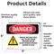 Signmission Moving Machine Parts Will Cause Crushing Danger Sign, Vinyl Decal, 7in W x 5in L, 2PK OS-2PACK-DS-D-57-L-1452 - alternate 7